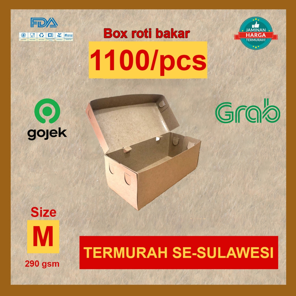 

Dus Roti Bakar / Box Roti Bakar / Kotak Roti P21,L9,5 T7,8 / Box Laminasi