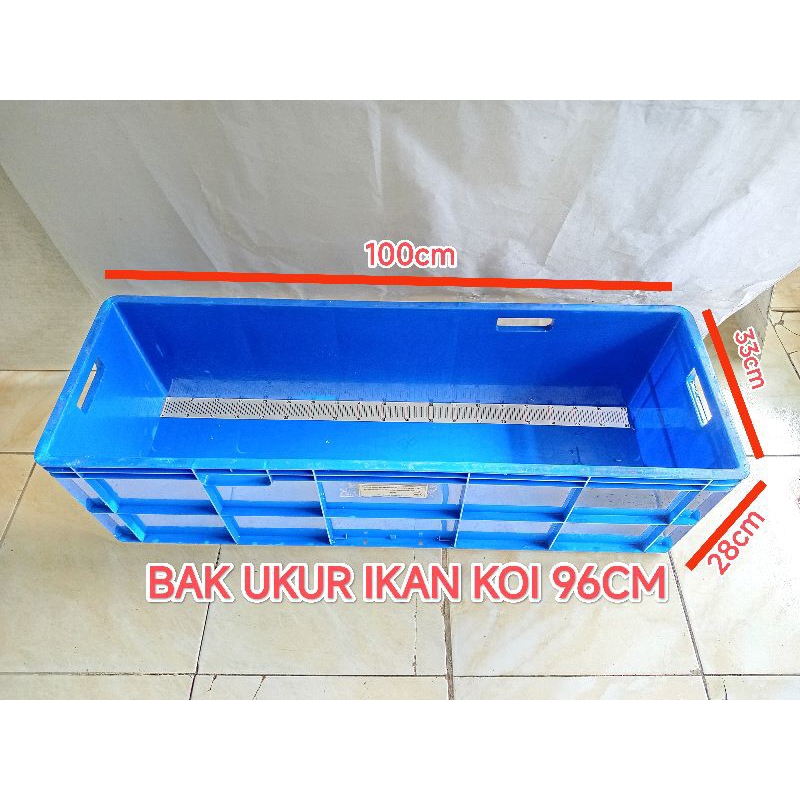 BAK UKUR IKAN KOI 96cm + STIKER UKUR ANTI AIR (100x33x28CM) Large BOX PLASTIK BOX  IKAN REPTIL  KURA