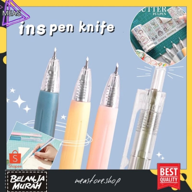 

MEASTORE Pulpen Pisau Pencil Knifes Cutter Pena Pisau Stiker Pisau Sticker Cutter Pen Cutter Stiker