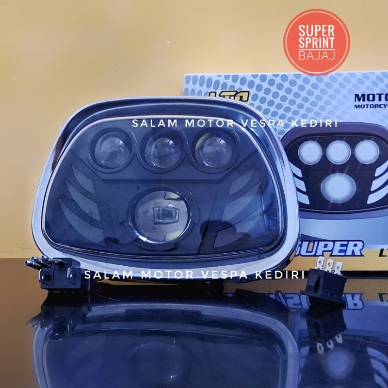 Lampu daymaker vespa super sprint bajaj LTC scarlet lampu LED daymaker vespa klasik