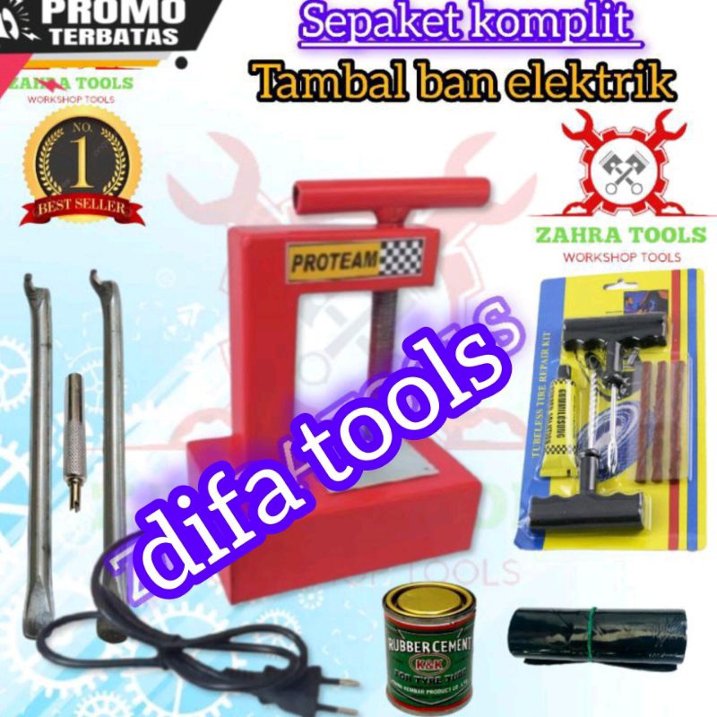 SEPAKET HEMAT Alat Tambal ban listrik Alat tambal ban elektrik DENGAN ELEMEN PEMANAS