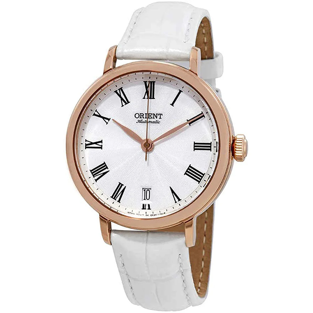 Orient Soma FER2K002W Automatic White dial White Leather Strap - Jam Tangan Wanita Orient Original