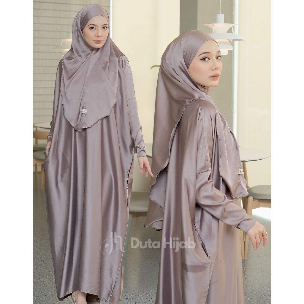 Aiyna Abaya Khimar Set By Duta Hijab / Abaya Umroh Aiyna Khimar Set