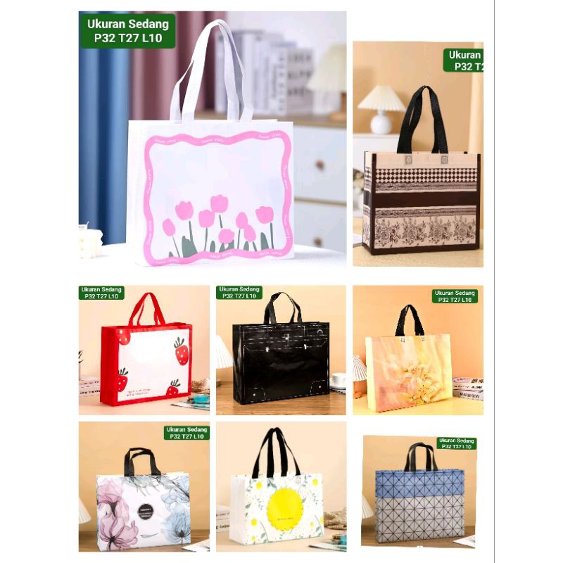 

Totebag Spounboun Waterproof - Tas Jinjing - Tas Belanja - Tas Souvenir - Tas Jinjing Wanita - Tas Lipat