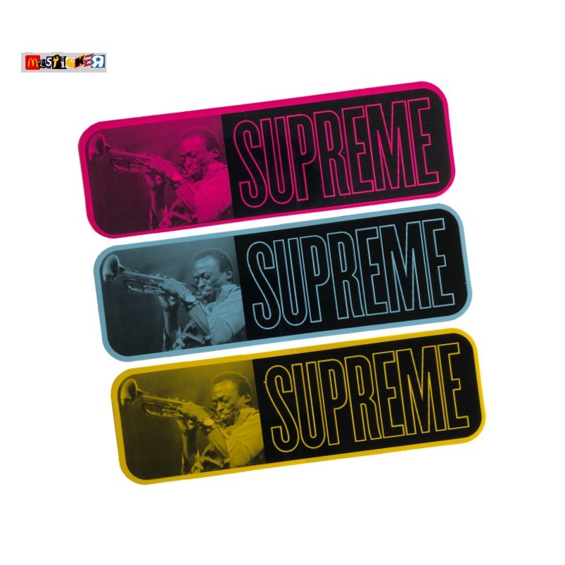 

sticker Supreme x Miles Davis graphic stiker streetwear