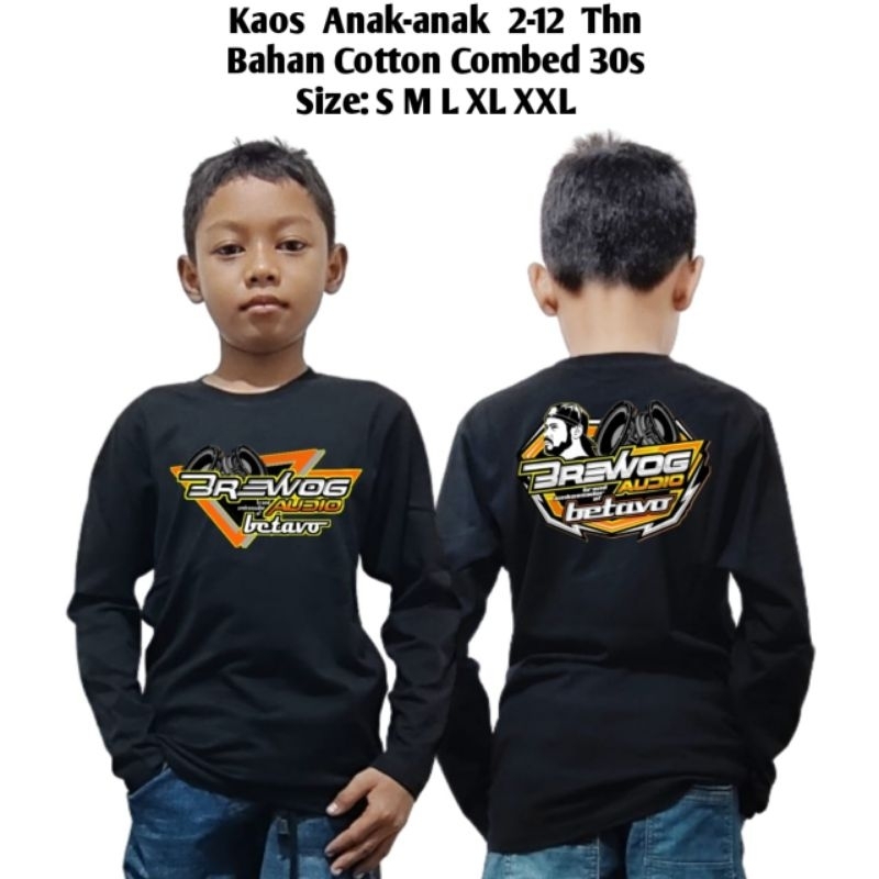 Kaos Anak-anak Lengan Panjang / T-shirt Brewog Audio Betavo
