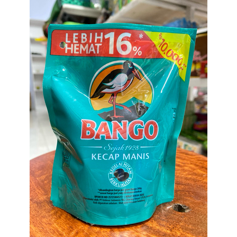 

Kecap manis bango ecer rp 10.000/265g