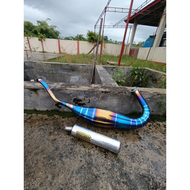 KNALPOT  NINJA R RR SS BLUEMOON SLINCER ALMUNIUM ORIGINAL GEOTECH