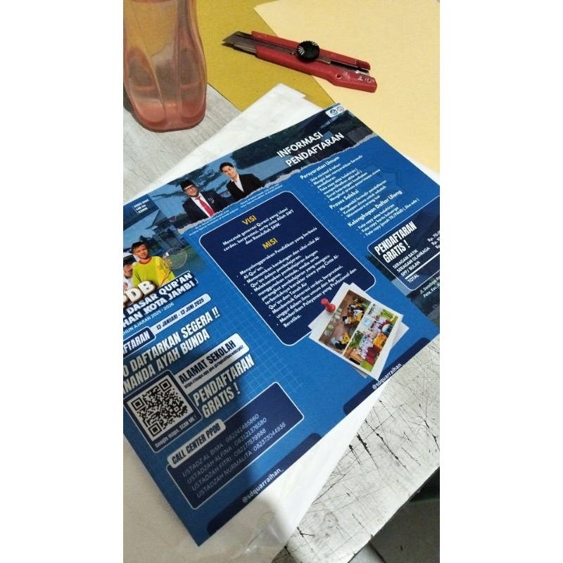 

brosur A4 bahan art paper 150 gsm 2 sisi murah