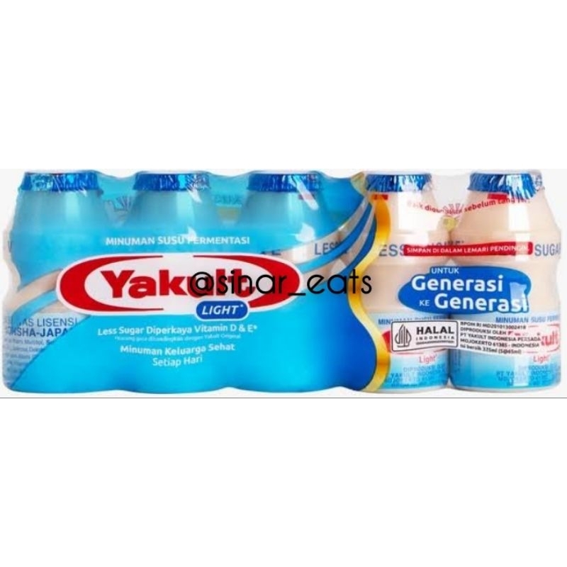

Yakult Light 5s Minuman Susu Fermentasi Less Sugar (GROSIR)