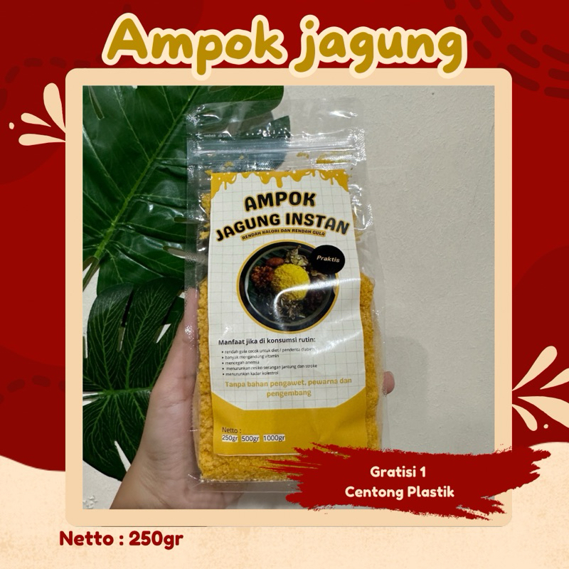 

Nasi Ampok Jagung Instan Tanpa Pengawet berat 250gr