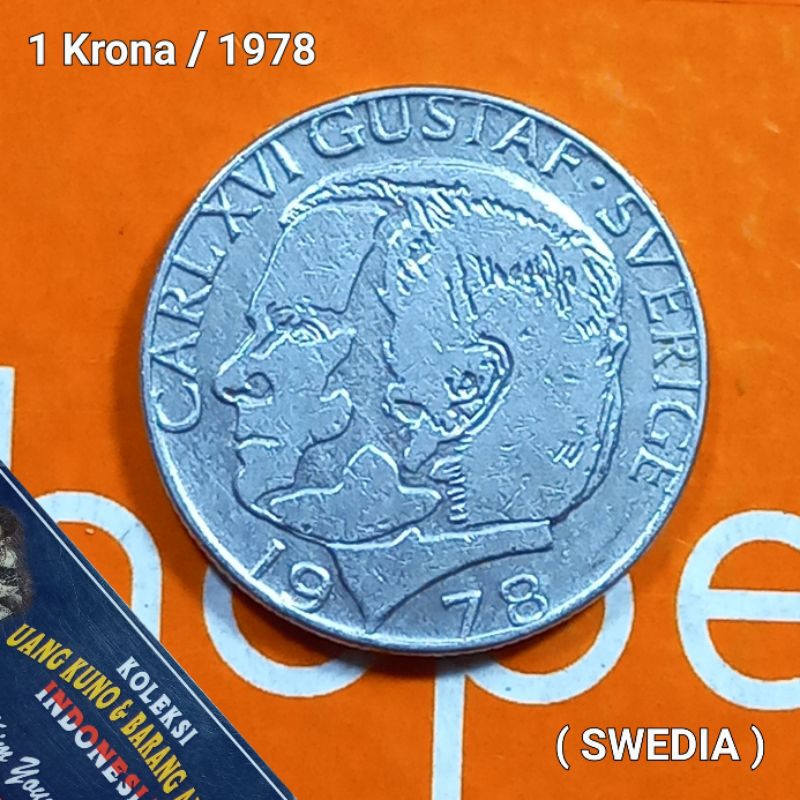 UKA078Coin 1 Krona (SWEDIA) Thn 1978 Detail Sesuai Foto