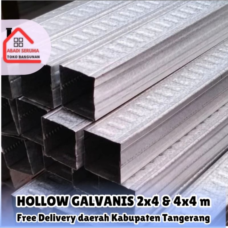 HOLO HOLLOW GALVANIS GALVALUM | HOLO BAJA RINGAN | HOLLO GYPSUM 2x4 & 4x4 ANTI KARAT TAHAN LAMA