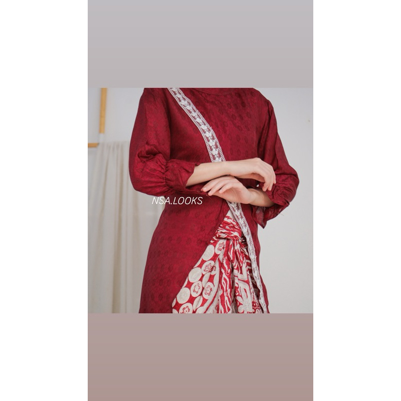 New Deals Mecca Tunik Silang Viscos Tunik Batik Lilit