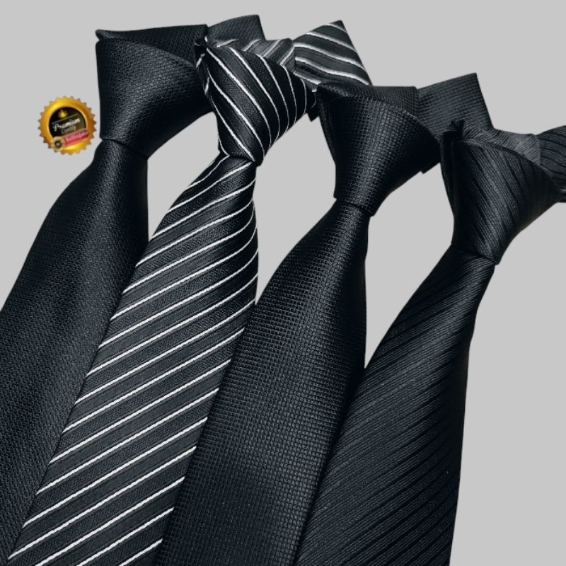 Dasi hitam dasi kantor pria dasi hitam berkualitas