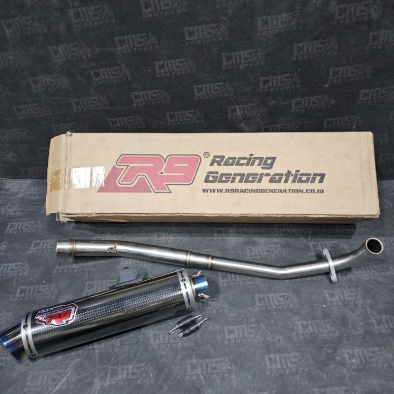 Knalpot R9 New Mugello Black Yamaha Jupiter Z Vega Original