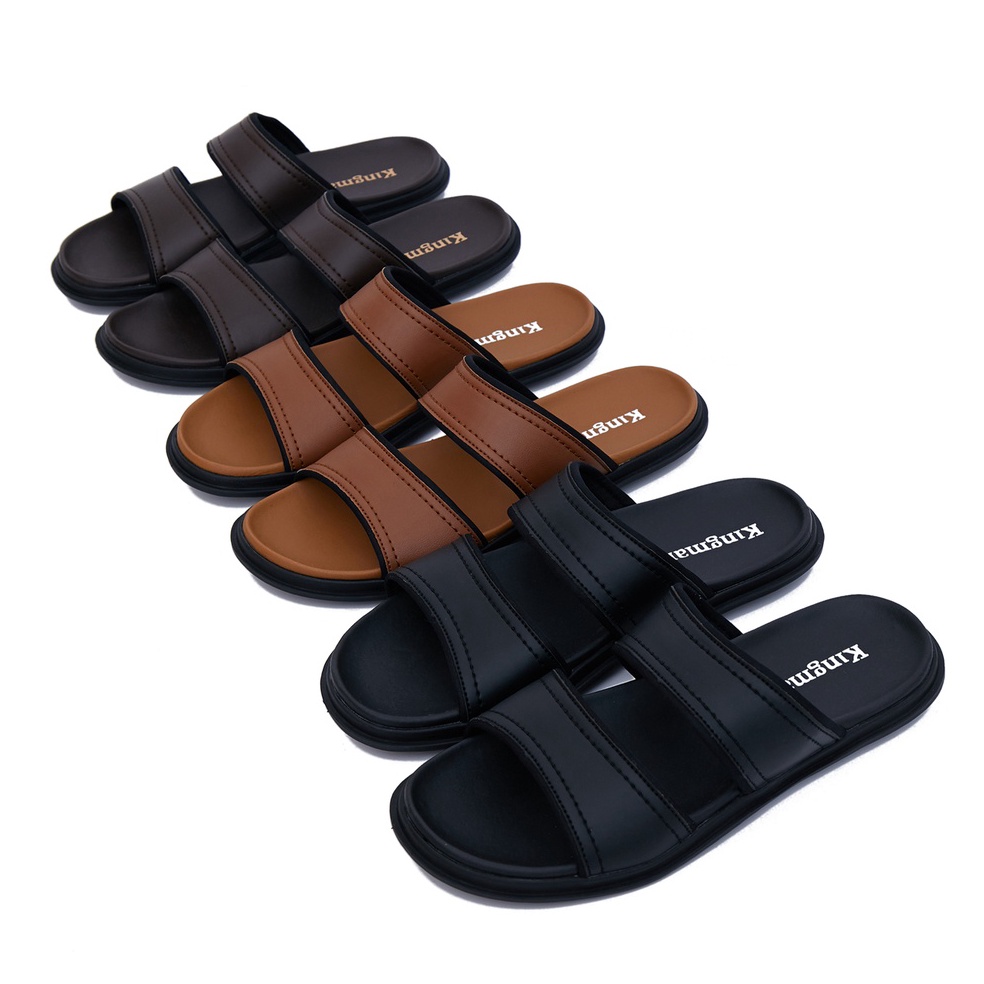 Penjualan Terbanyak Kingman Sandal Pria Kekinian Santiago Original Sandal Kulit Premium Kualitas  ST
