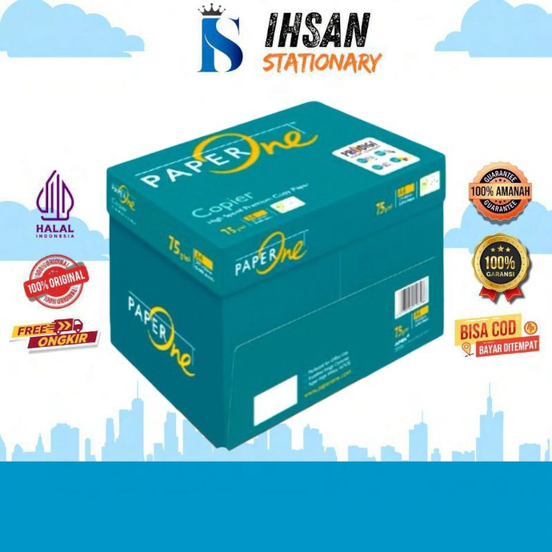

HJK Kertas HVS A4 75gsm PaperOne Anti Stuck (1 Dus)