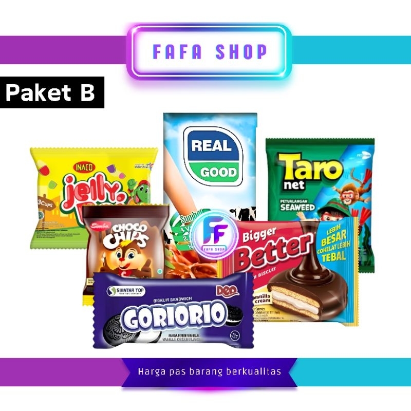 

Paket Snack Hampers Snack Anak 6 Macam Bingkisan Murah