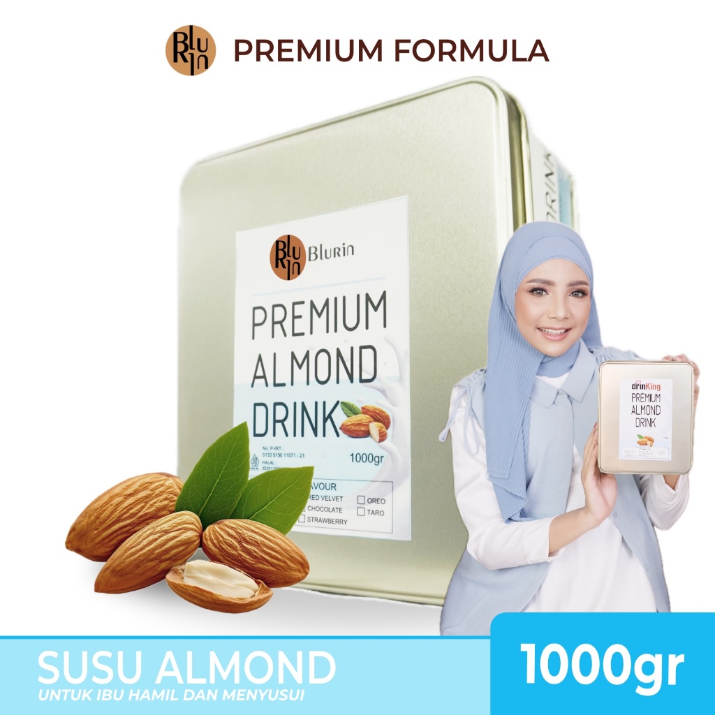 Susu Almond kaleng kotak| Almond Milk | Susu Ibu Hamil | Susu Ibu Menyusui | Asibooster