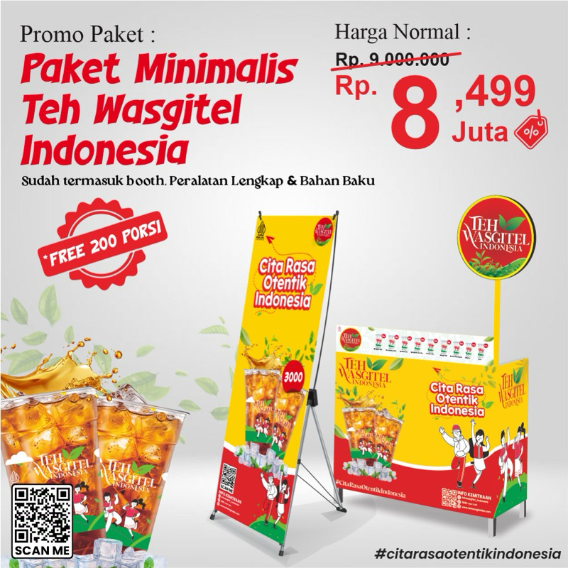 

PAKET FRANCHISE MINIMALIS | TEH WASGITEL INDONESIA