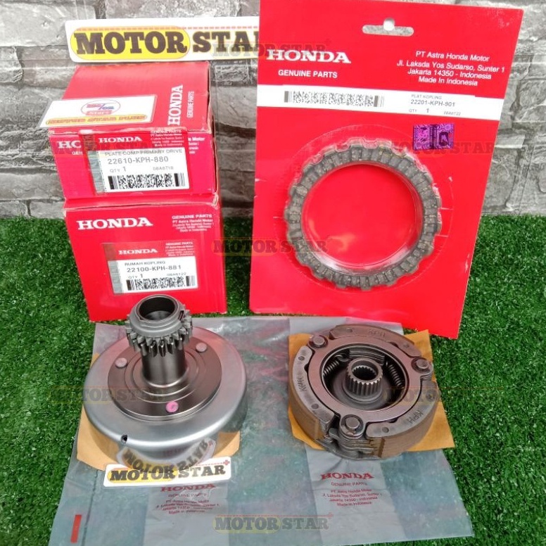 22BOOMING Paket Lonceng Mangkok Ganda AssyKampas Kopling KARISMA SUPRA X 125 BATMAN SUPRA X125 KARBU