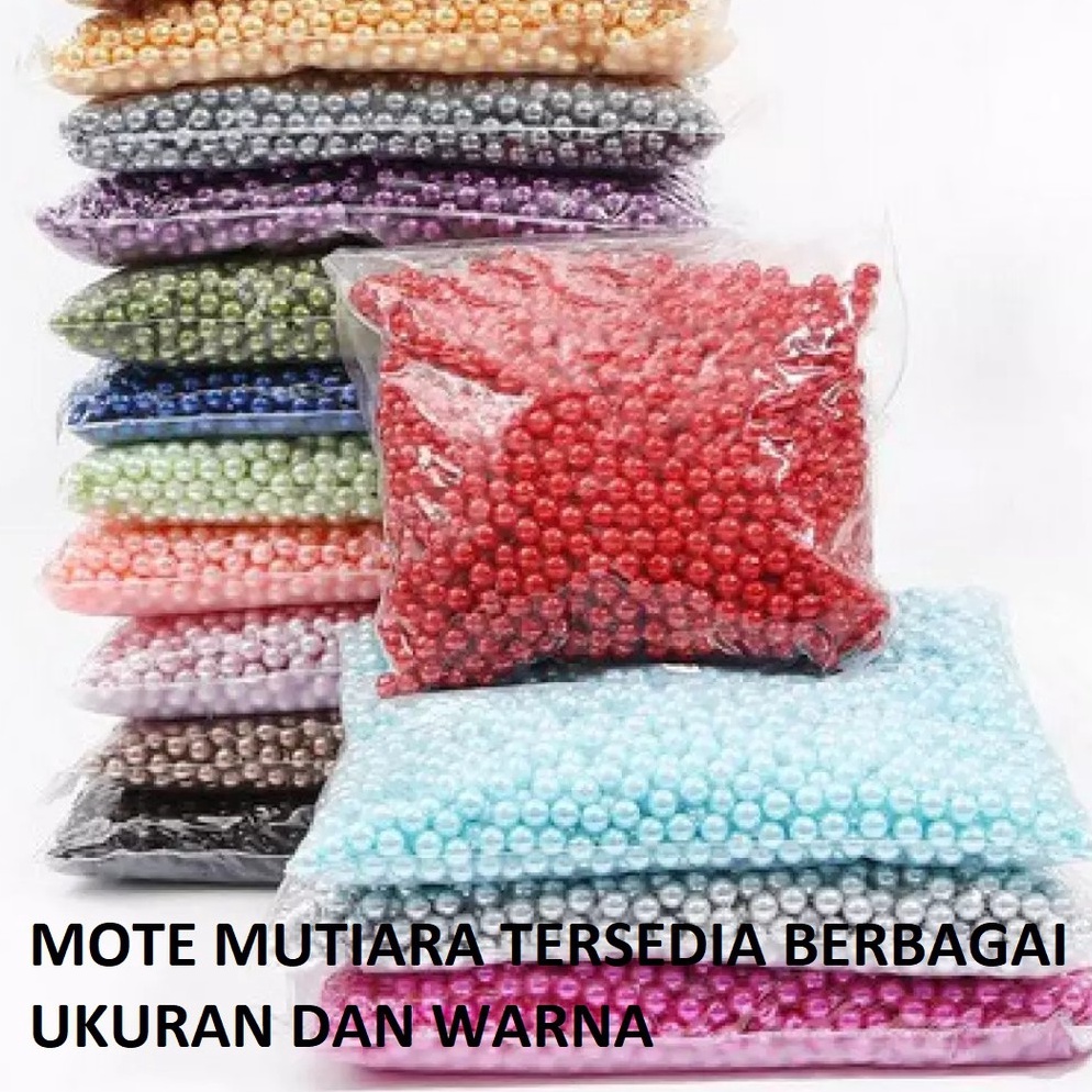 22TERPERCAYA 1 Pon Manik Mote Mutiara 1mm Payet Mutiara 1MM Berat 45 gram