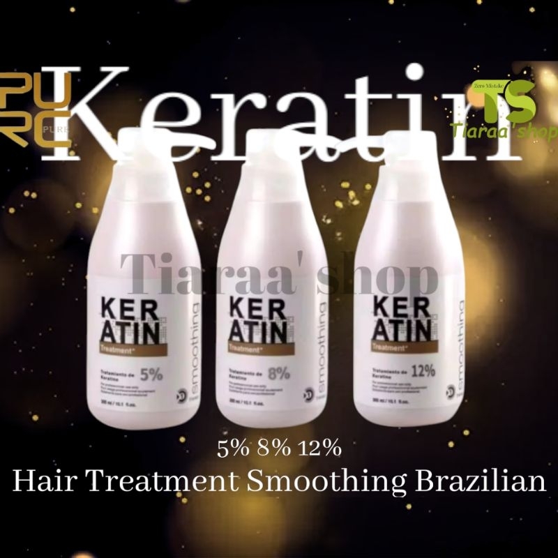Keratin Pelurus Rambut Keratin 5% 8% 12% Treatment Perawatan Rambut Pure Brazilian Termurah COD
