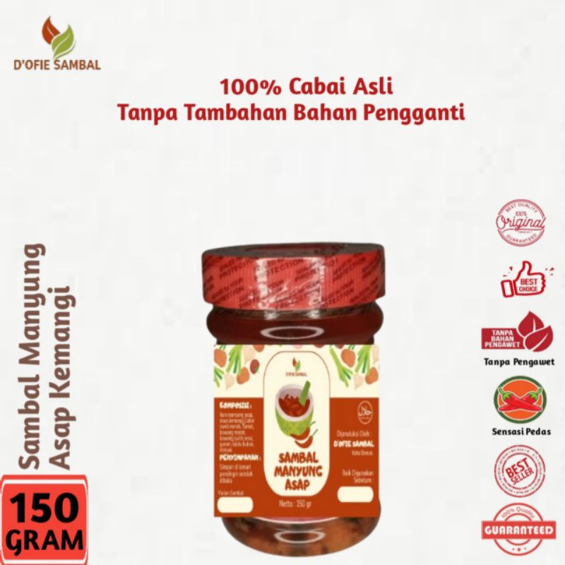 

(150 GRAM) Sambal Manyung Asap Kemangi Pedas Gurih D'Ofie Sambal