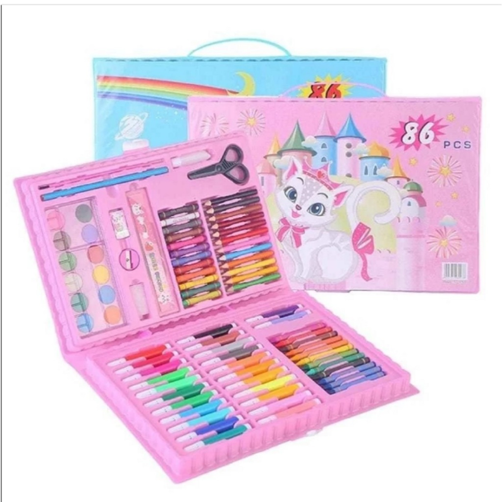 

MITA CRAYON SET ISI 86 PENSIL WARNA CAT AIR ALAT MEWARNAI LUKIS KARAKTER STATIONARY COLOR PENCIL