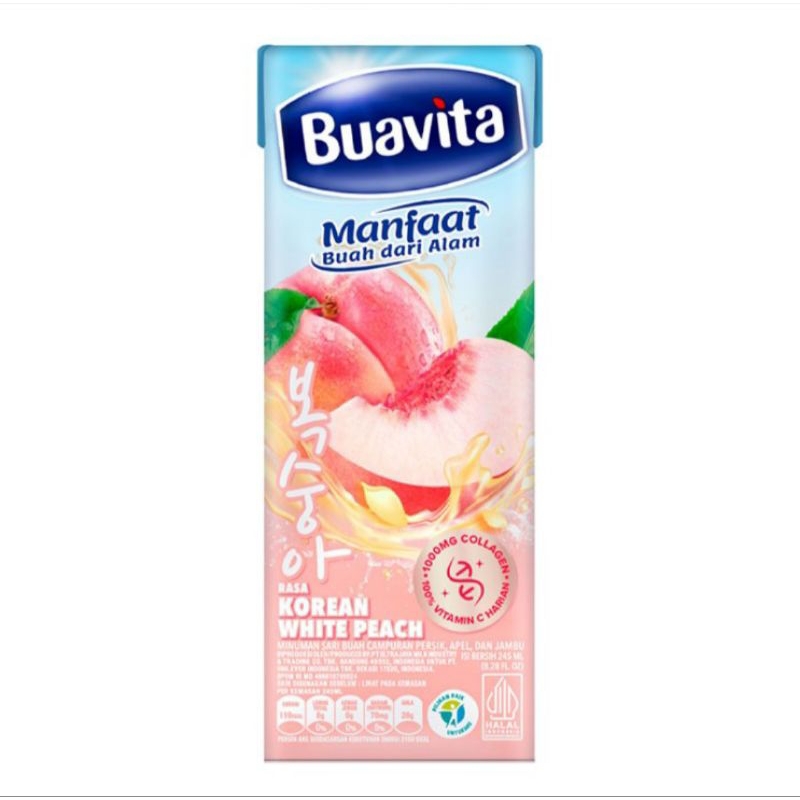 

Buavita Jus Korean Persih Putih 245 ml