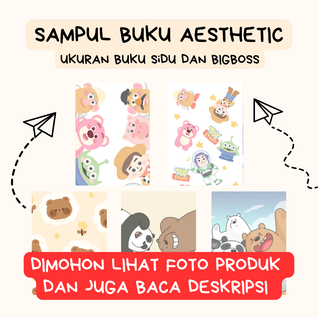 

[1 LEMBAR] Sampul Buku Aesthetic Series | Sampul Buku Anak Anak