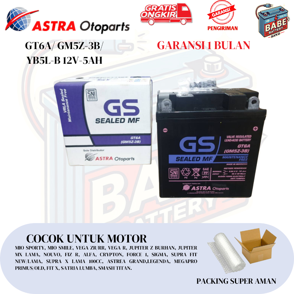 Aki Motor Nouvo, Vega ZR/RR/R, Alfa IIR, F1ZR, Crypton, Sigma, Rx-Z, RZ-R, GS Astra Original GT6A
