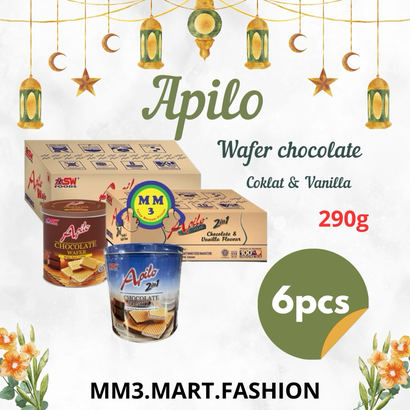 

PAKET HEMAT 1 DUS APILO WAFER CREAM CHOCOLATE 290g 6pcs