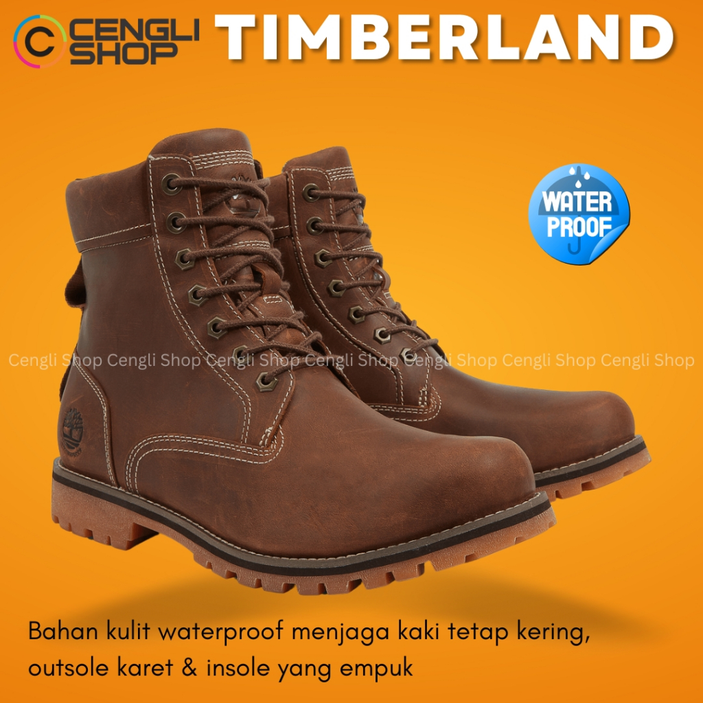 SEPATU BOOT TIMBERLAND PRIA ORIGINAL CASUAL SPORT KULIT BRANDED TM40