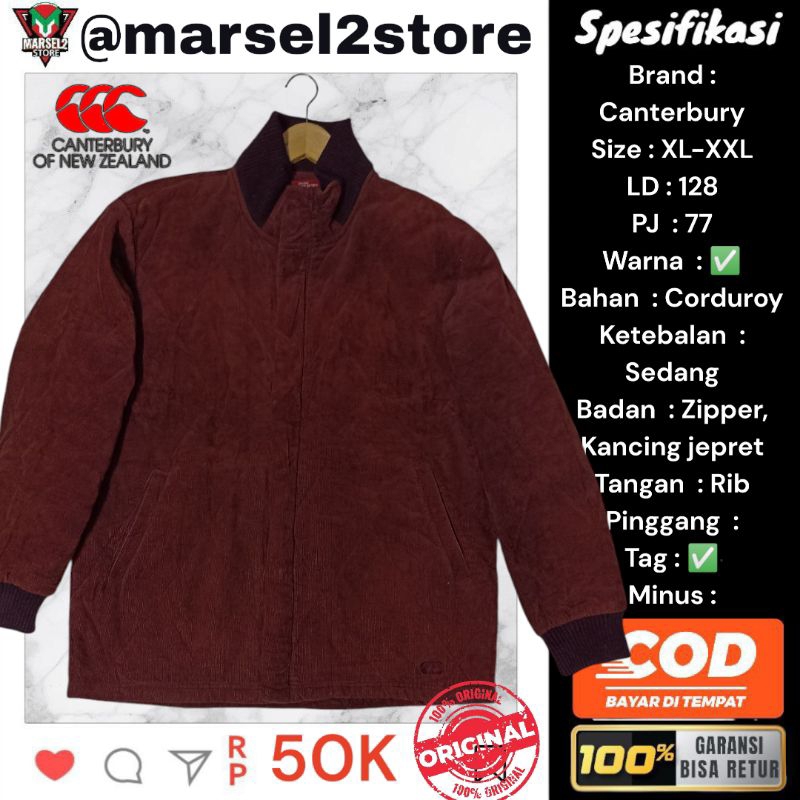 Jaket Corduroy CANTERBURY