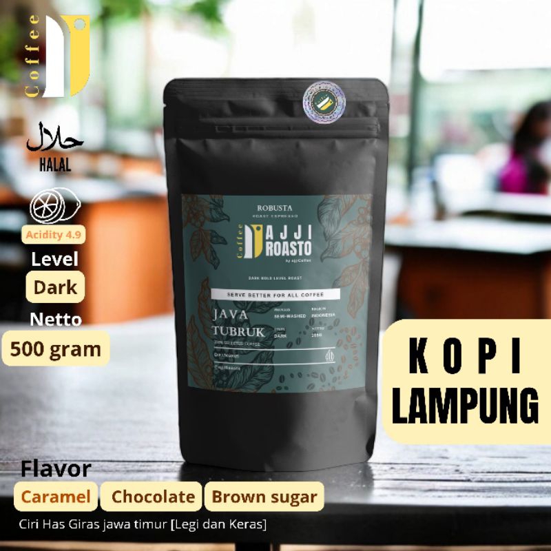 

ajjiStore - Kopi Robusta Lampung AjjiRoasto Java Tubruk Autentik Proses Tradisional Roast 500 gram by ajjiCoffee