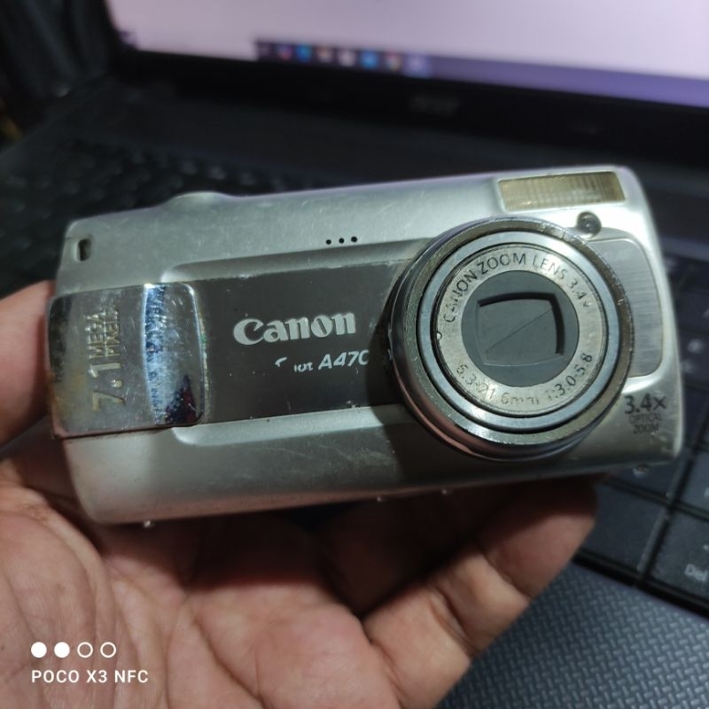 kamera digital Canon PowerShot A470 cek catatan deskripsi