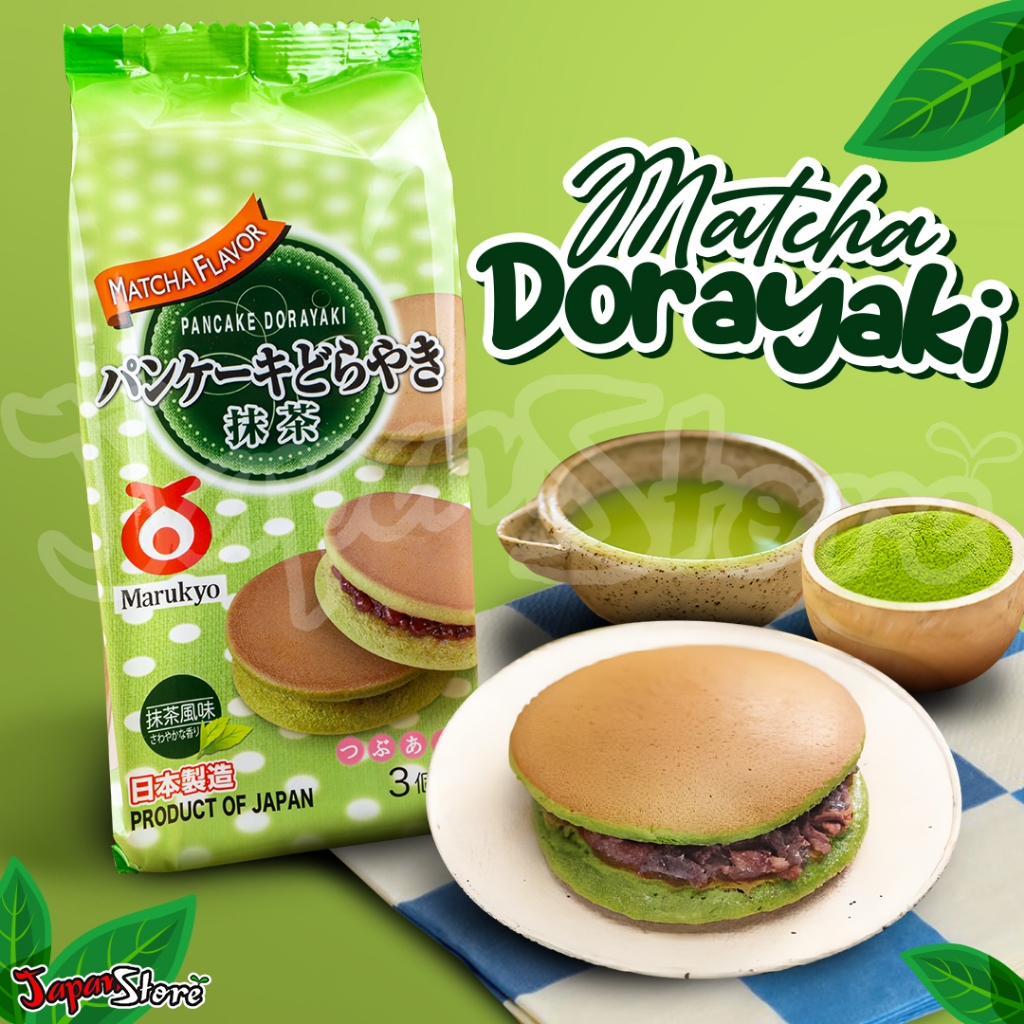 

Marukyo Dorayaki Matcha (Kue Dorayaki Jepang Rasa Matcha)