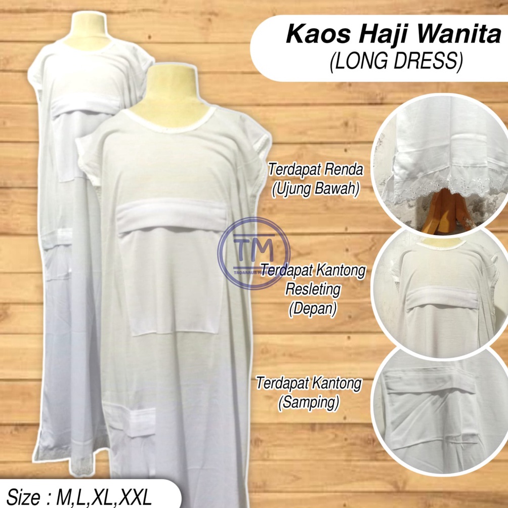 Hot Sale Kaos Haji Wanita Panjang Kaos Haji Perempuan LONG DRESS Kaos Renda Wanita Panjang Tanpa Len