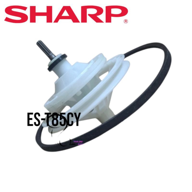 SHARP ES-T85CY 1 SET GEARBOK GERBOK+V BELT MESIN CUCI 2 TABUNG SHARP
