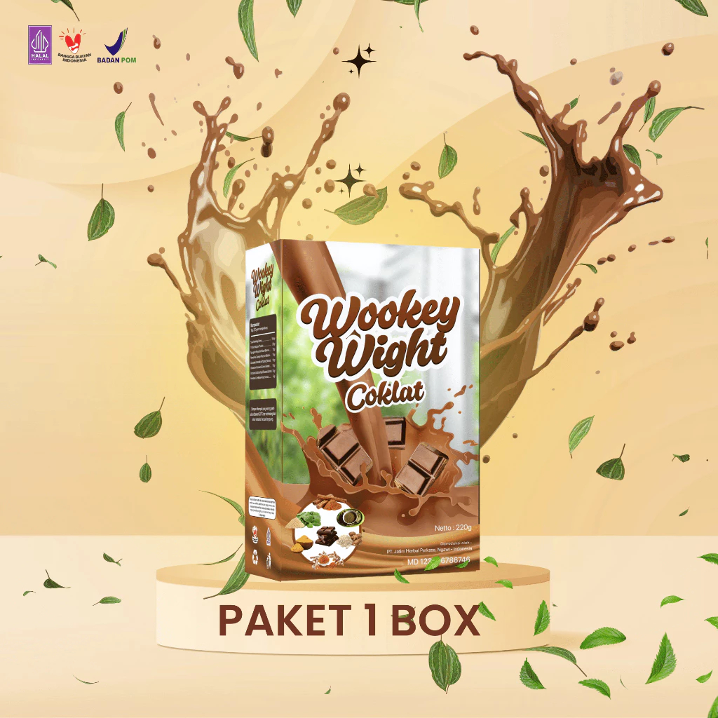 

PROMO (1 BOX) - Wookey Weight Susu Penambah Berat Badan Rasa Coklat Chocolate 1 Paket