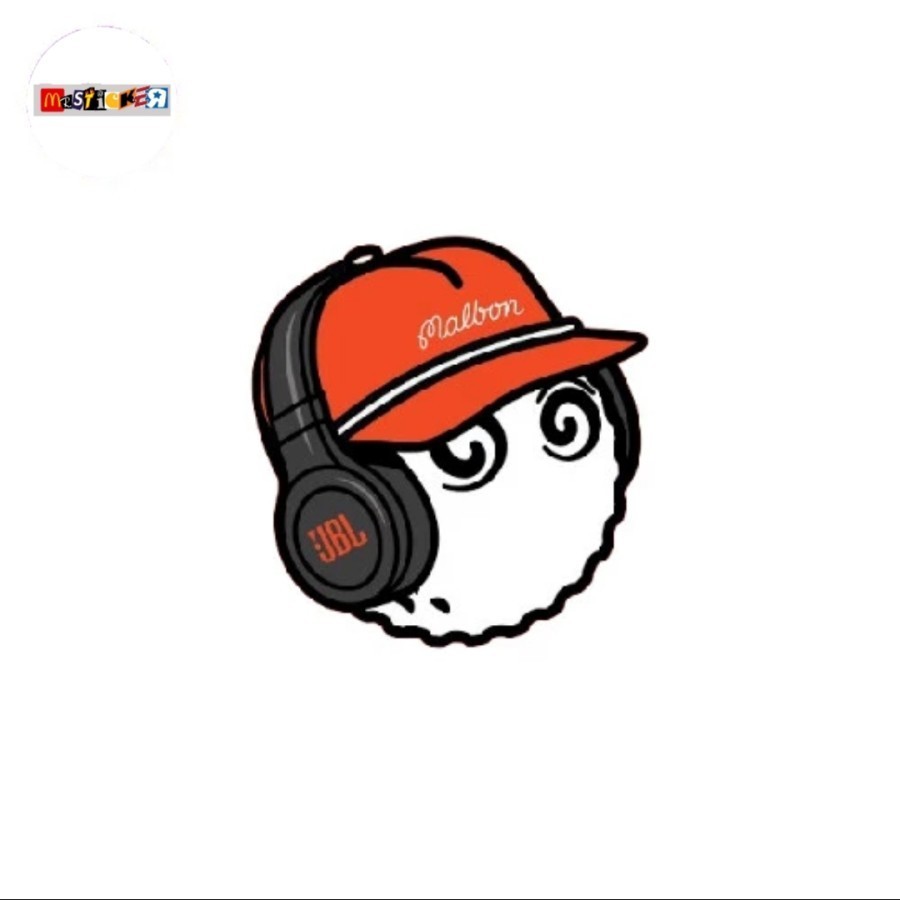 

sticker JBL x maIb0n golf logo diecut stiker