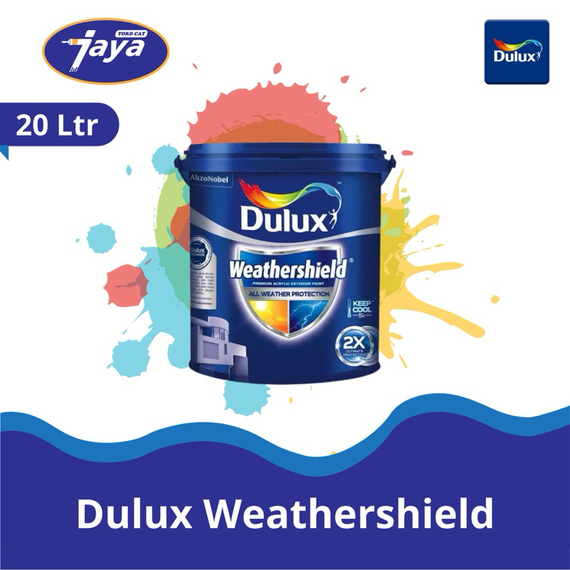 CAT TEMBOK EXTERIOR / LUAR PREMIUM DULUX WATERSHIELD WEATHERSHIELD 20L 20 Liter PAIL