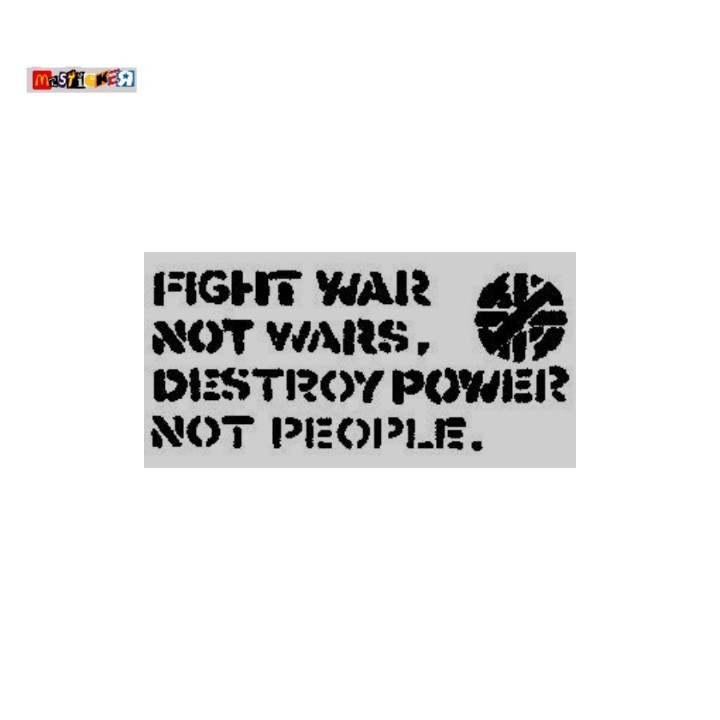 

sticker band CRASS fight war stencil graphic stiker anarcho punk