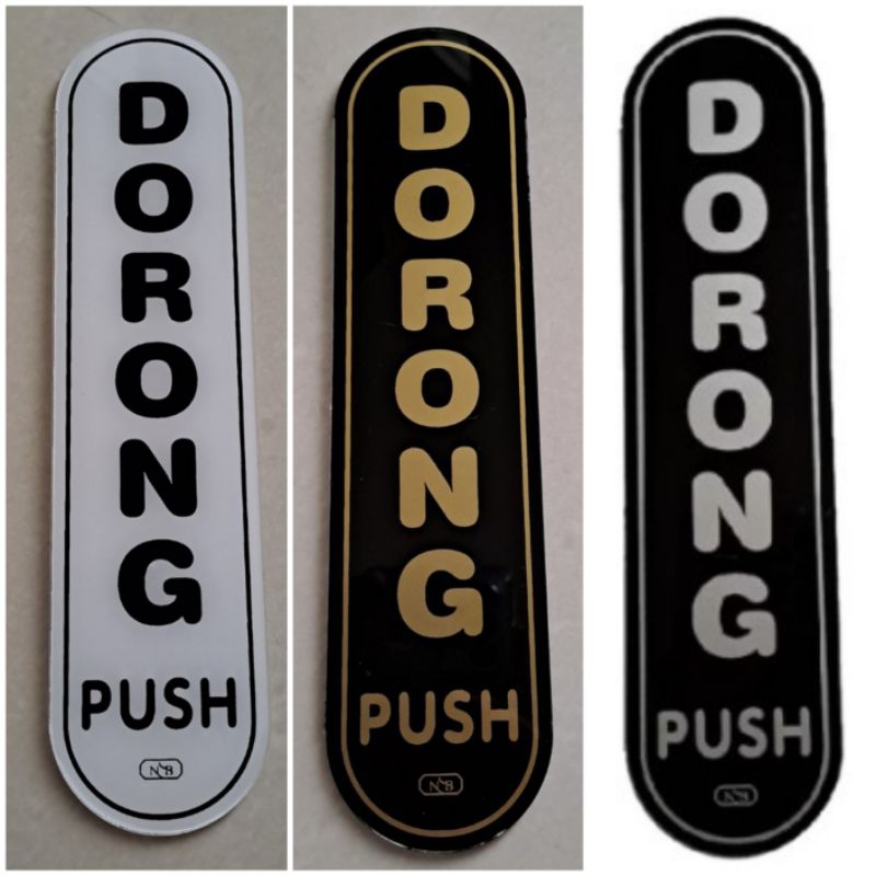

Label Acrylic Kecil / Label Akrilik Kecil 5x20cm- Dorong_Push (Hitam,Gold,Silver)