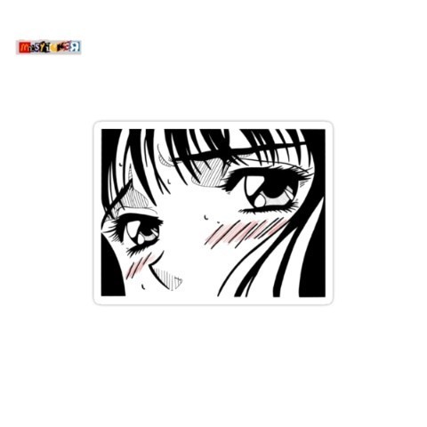 sticker Anime girl sad eyes graphic stiker
