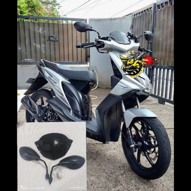 Paket Spion X1 Model Thailand Plus Visor Honda Beat Karbu Motorcycle