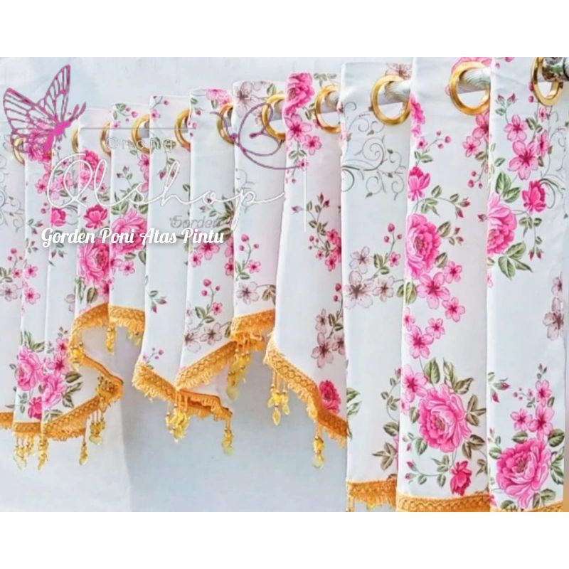 Poni Gorden Atas Pintu Model Semokring 12ring 6Lipatan