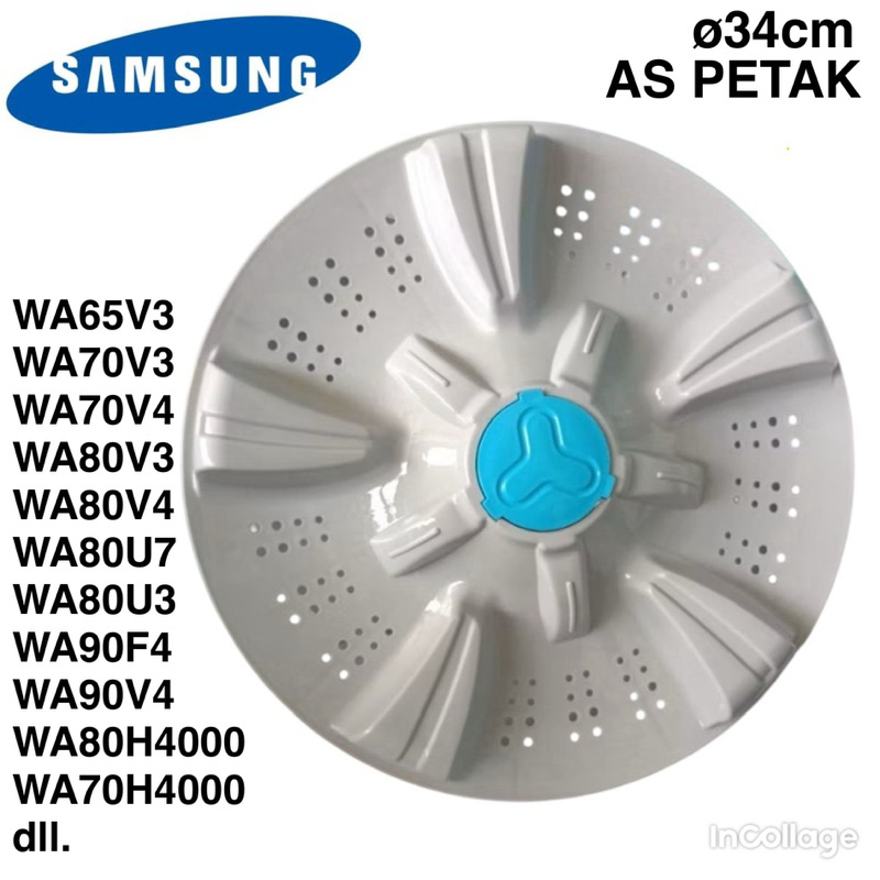 pulsator mesin cuci samsung diameter 34cm as petak kotak diamond wobble WA70V3, WA70V4WA65V3,  WA80V